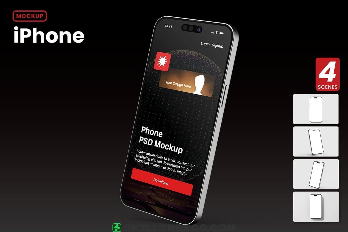 iPhone Mockup Set（454367）-技能树